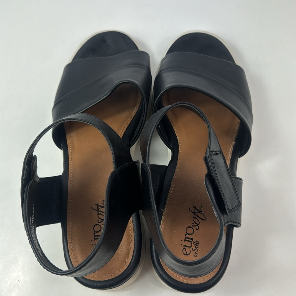Euro Soft By Sofft Jena Black Leather Women's Wedge - Picture 10 of 13